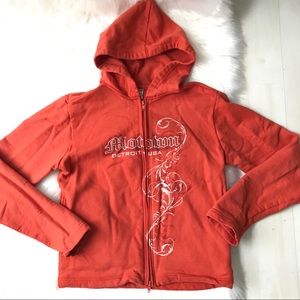 Motown Detroit Graphic Fleece Hoodie w/ Pockets, S